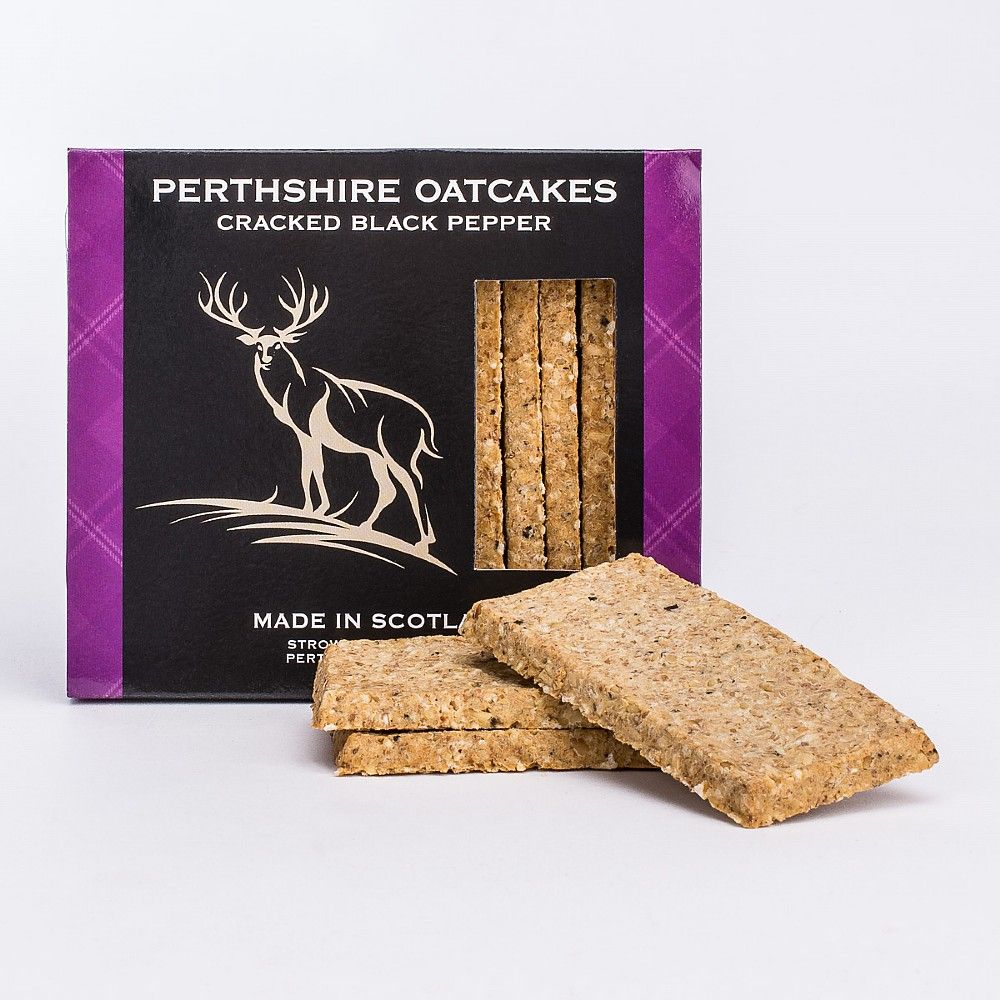 Perthshire Black Pepper Oatcakes Savoury Biscuits/Oat