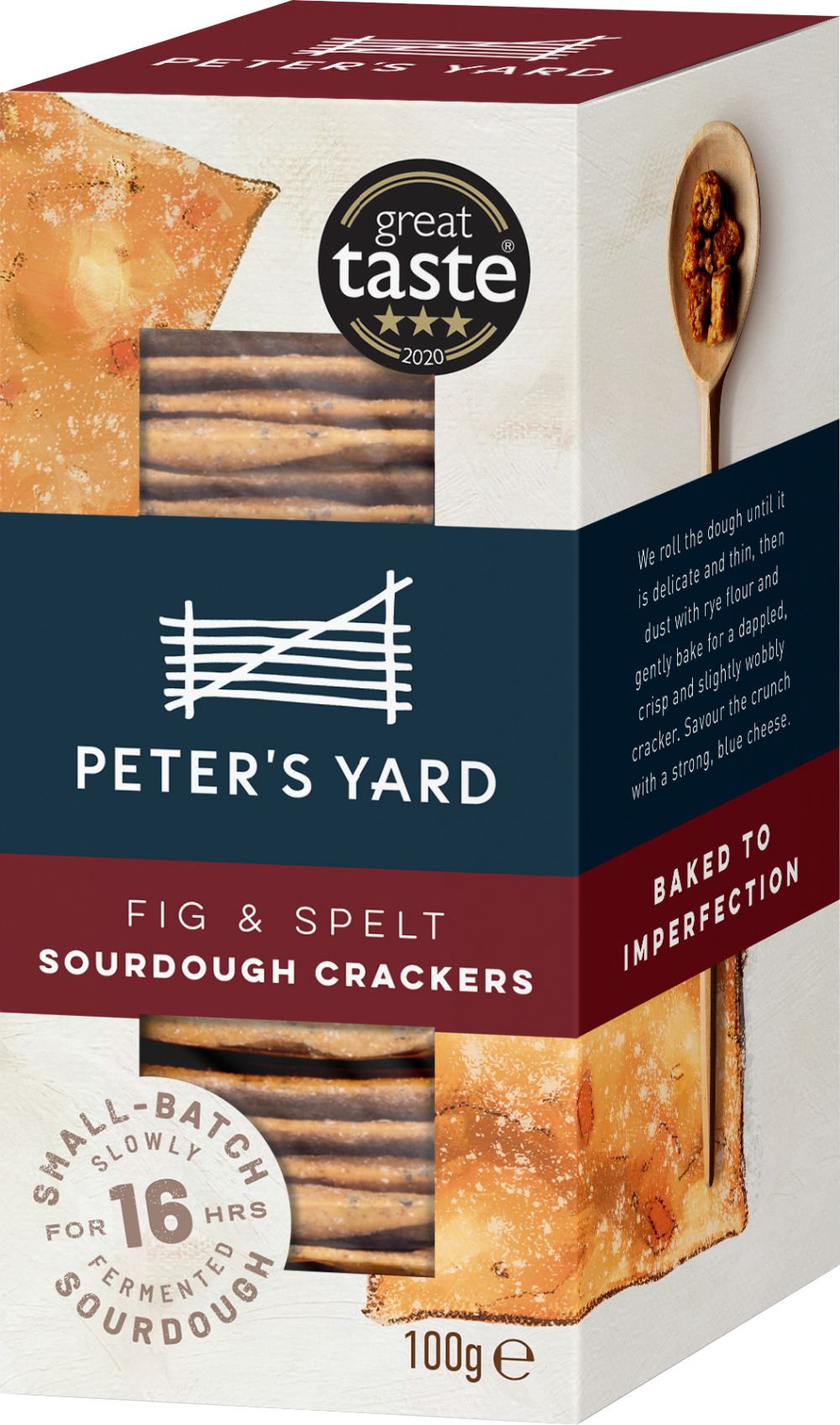 Peter's Yard Spelt & Fig Mini Crispbread Savoury Biscuits/Oat