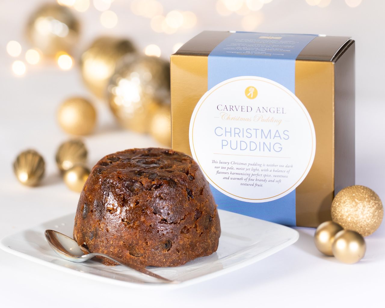 Carved Angel Traditional Christmas Pud