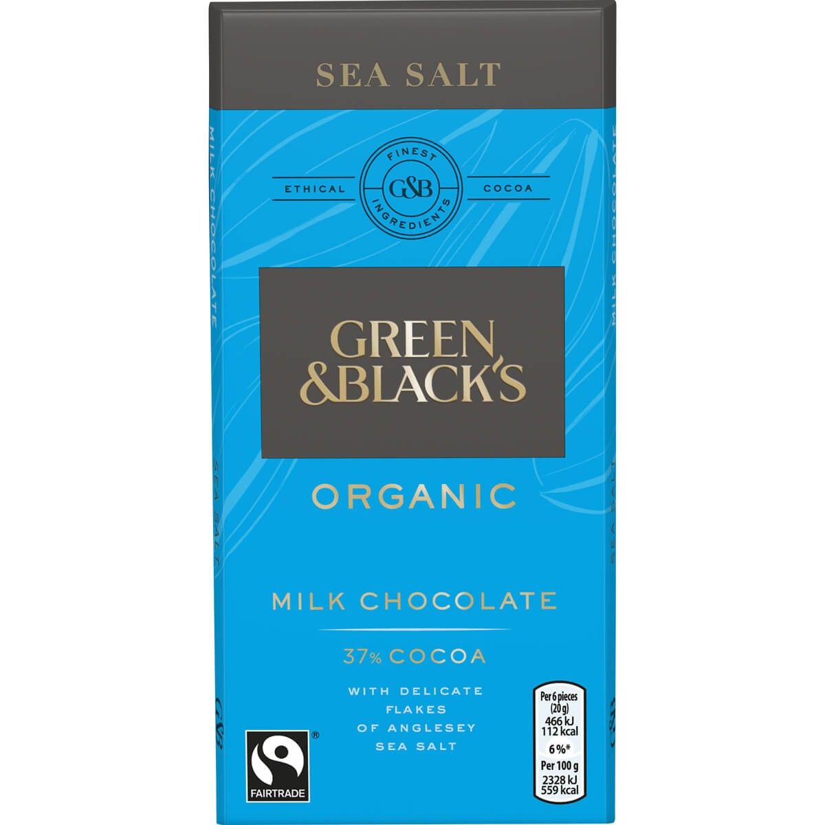 Green & Blacks Milk Chocolate Sea Salt Green & Blacks Chocolate Bars