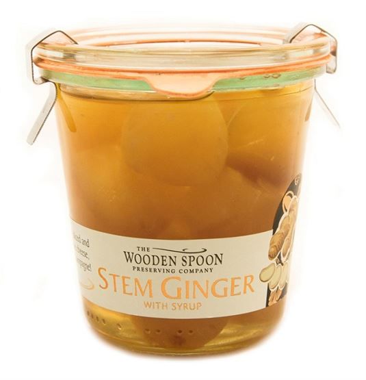 Wooden Spoon Stem Ginger in Syrup Preserved Fruits