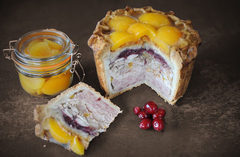 Toppings Apricot &  Poultry Pork Pie