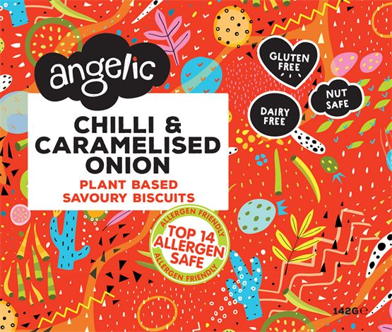 Angelic Chilli & Onion Crackers Savoury Biscuits/Oat