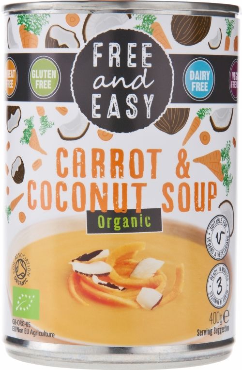 Free & Easy Carrot & Coconut Soup Soups