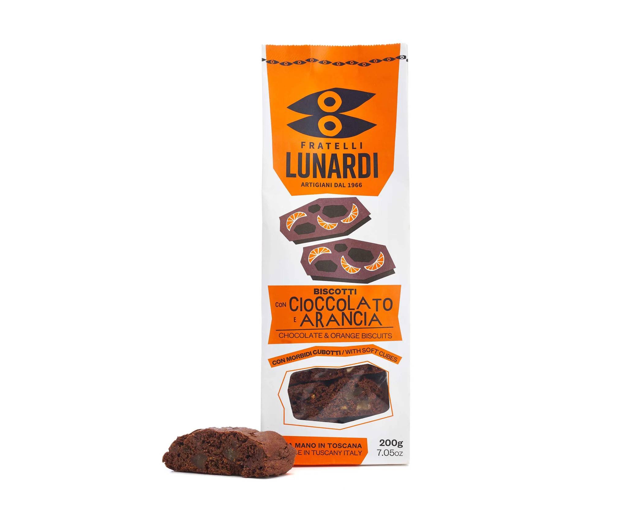 Lunardi Chocolate & Orange Cantucci Sweet Biscuits
