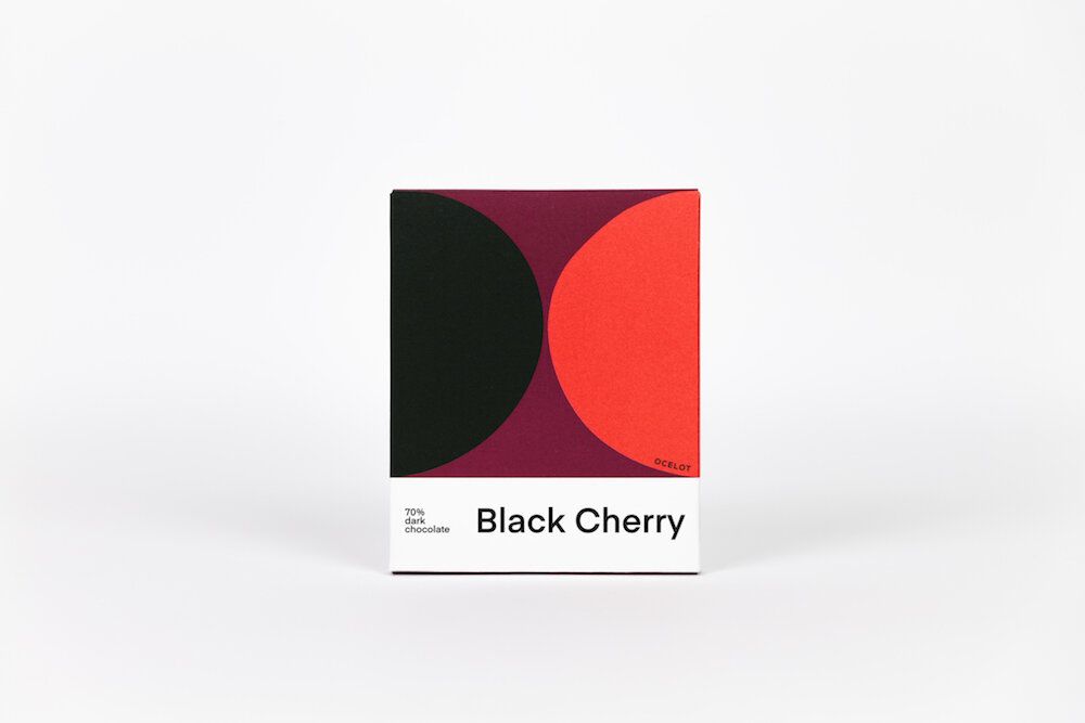 Ocelot Black Cherry 70% Dark Chocolate Chocolate Bars