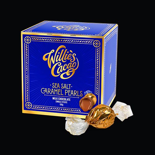 Willie's Cacao Pearls Milk Chocolate Salted Caramel Gifting Chocolates
